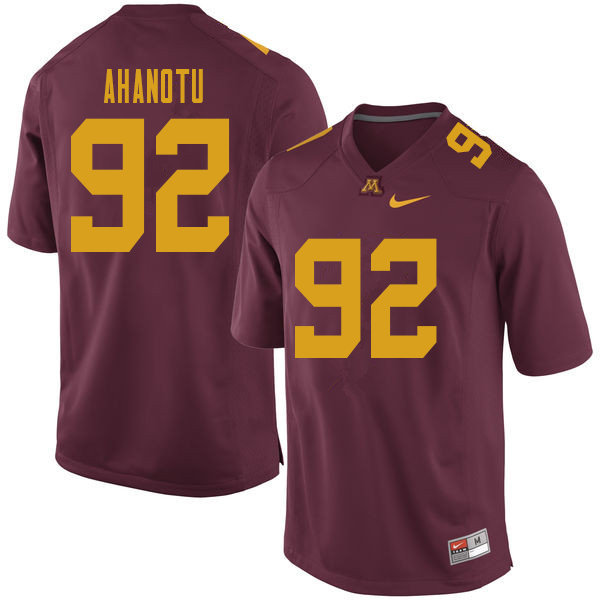 Men #92 Mayan Ahanotu Minnesota Golden Gophers College Football Jerseys Sale-Maroon